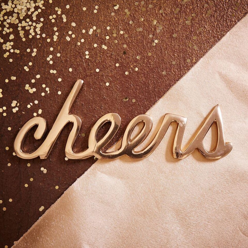 Brass Word Object Cheers west elm Australia